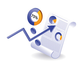 Percentage graph data analysis business development