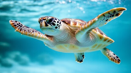Fototapeta premium turtle swimming in water