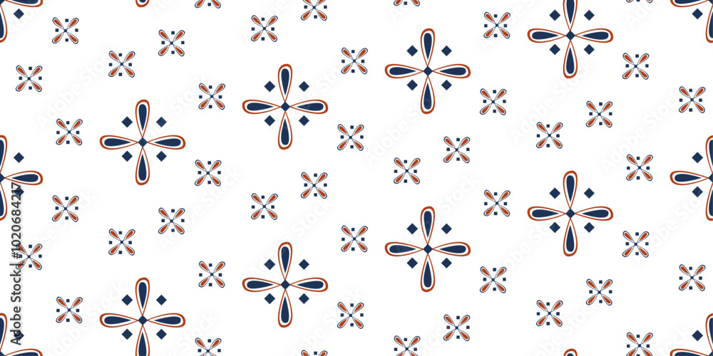 Leinwandbilder Factory and minimalistic pattern for print on the surface. Four petals stylishly decorate the canvas.
