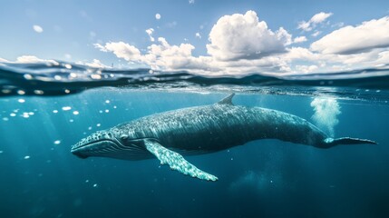 Fototapeta premium whale in the sea