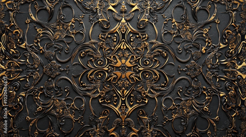 Poster a stunning background with a repeating pattern of intricate elements, filling the space with a mesme