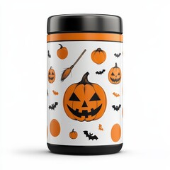 Obraz premium Halloween Pumpkin Design on Insulated Food Jar