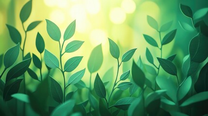 Green bokeh backdrop ideal for design projects and text insertion Green bokeh background suitable for design projects and text overlay