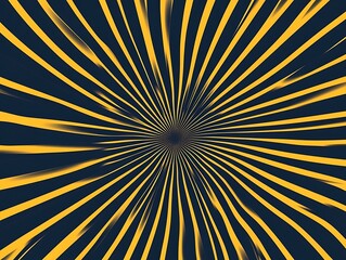 Obraz premium A golden sunburst emanating symmetrical, radiant rays against a dark blue backdrop