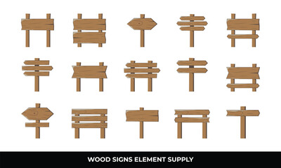 Wooden Signs illustrations