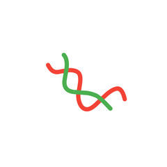 Obraz premium red and green wave lines