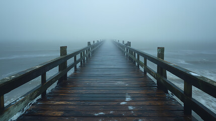 Obraz premium The longest fishing pier you've ever seen