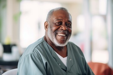 Obraz premium Portrait of a elderly man in a nursing home