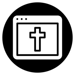 Obraz premium web glyph icon