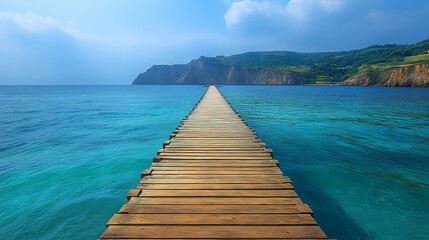Obraz premium The longest fishing pier you've ever seen
