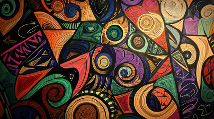 Fototapeta premium doodle art exhibition