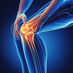 3d rendered illustration of a painful knee   