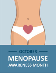 menopause awareness month female health concept vector illustration