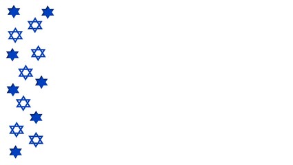 Happy Hanukkah background illustration with copy space and Star of David