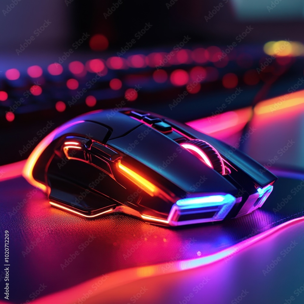 Wall mural high-tech gaming mouse with programmable features