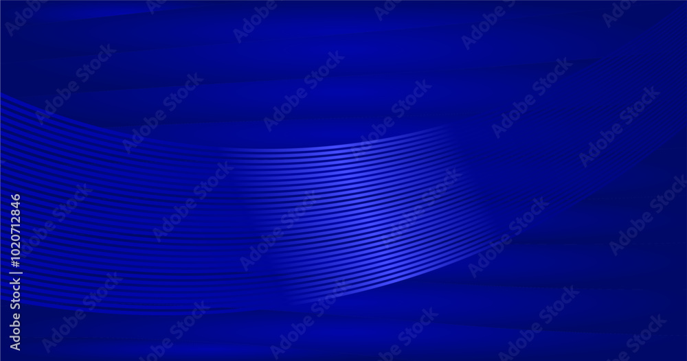 Aufkleber abstract blue background with curved lines.