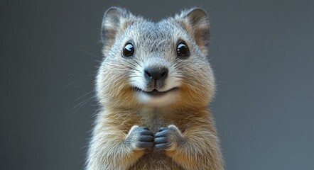 Fototapeta premium Cute Chipmunk Eating Almonds