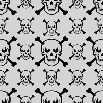 pattern with skulls