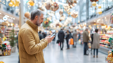 person using their phone to search for Black Friday deal
