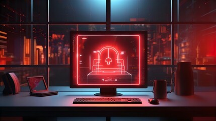 monitor, screen, display, technology, computer, electronics, device, flat, interface, work, office,