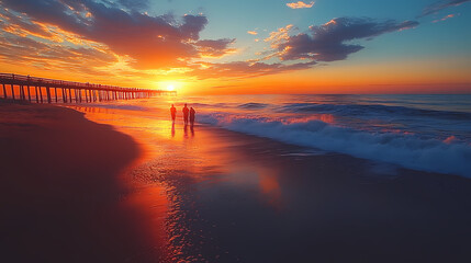 Sunrise at the fishing pier