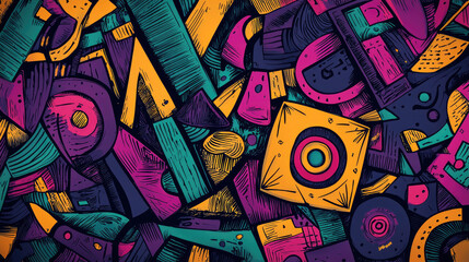 Obraz premium doodle art exhibition