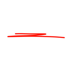 Vector  of  red underline