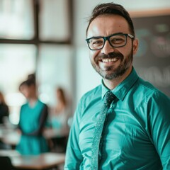 Obraz premium portrait of a male teacher