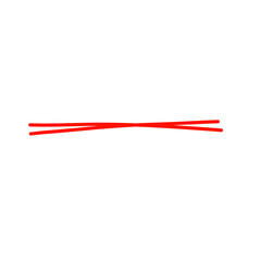 Vector  of  red underline