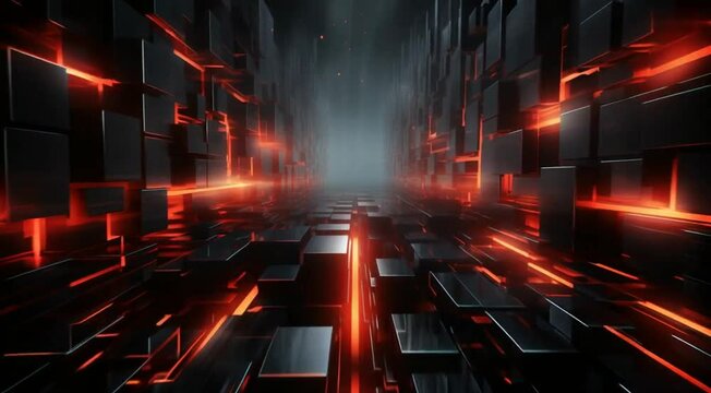 Web disign banner Futuristic Banner with Smooth Lines  for Website Design abstract red and black background