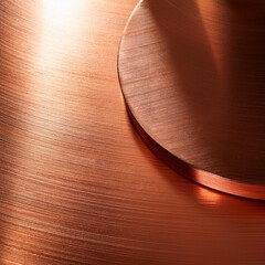 copper surface with sunlight copy space minimalism
