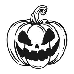 Halloween Pumpkin Line Silhouette