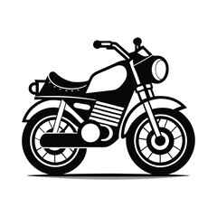 Obraz premium motor-bike-vector-illustration- black and white 