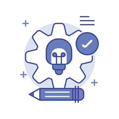 Idea icon with white background vector stock illustration