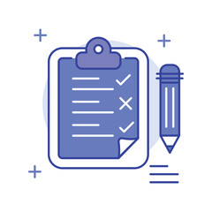 Clipboard icon with white background vector stock illustration