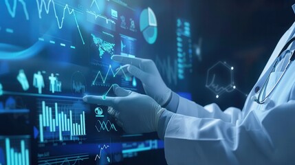 stethoscope on the cardiogram