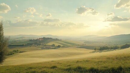Fototapeta premium Rolling Hills of Tuscany