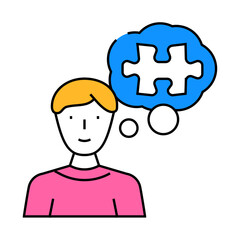 problem solving business process line icon vector. problem solving business process sign. isolated symbol illustration