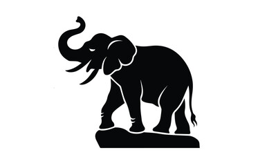 Elephant logo icon. Simple icon of elephant. Elephant flat icon. Elephant sign. Vector illustration