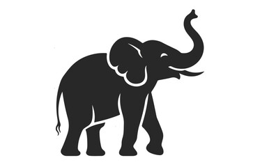 Elephant logo icon. Simple icon of elephant. Elephant flat icon. Elephant sign. Vector illustration