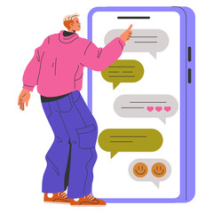 Diversity Businessman. Flat Vector Illustration