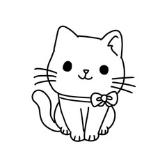 cartoon cat vector illustration coloring book for kids