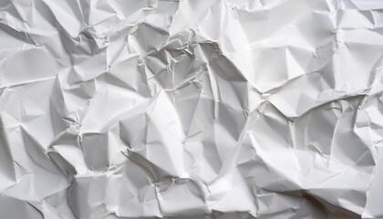 abstract white crumpled and creased recycle craft paper texture background