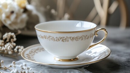 Fototapeta premium Elegant Teacup and Saucer