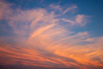 Sunset at a colorful sky