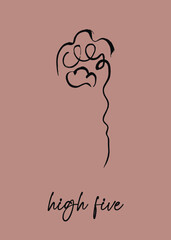 Animal art. Cat footprint. Cats paw drawing. Dog, puppy animal paw. Minimalist animal silhouette. Painted pet. Kitten for print. line art. vector artwork.