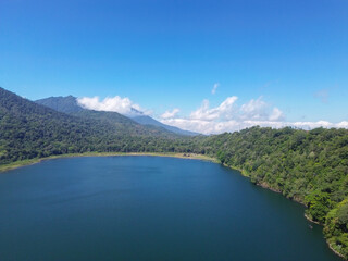Aerial view of  Tamblingan Lake, Bali, Indonesia