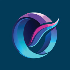 Colorful O Letter Vector Logo, Stylish Gradient Logo Sign O Letter, O Character Logo Symbol