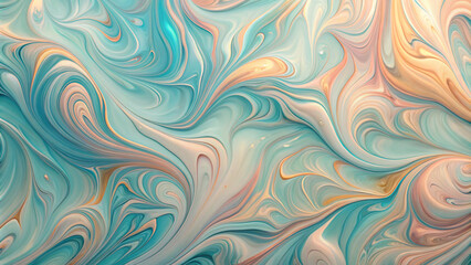 Abstract liquid marble textures in soft pastel color
