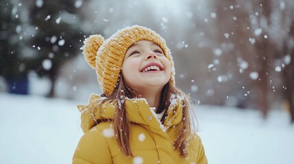 Frosty Fun: Capturing Childhood Joy in a Snowy Landscape